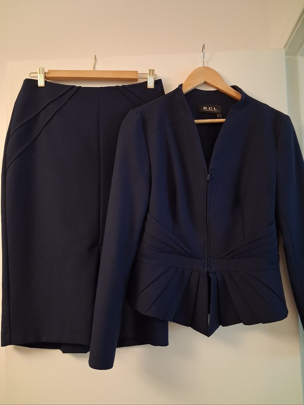 BGL Navy Jacket and Skirt Set